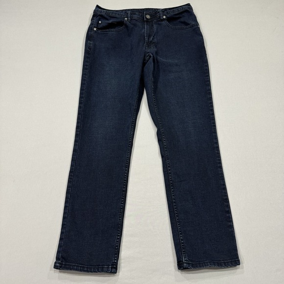 Buffalo David Bitton Jeans Mens 34x32 Blue Straight Stretch Jackson X Denim Work - Picture 1 of 8